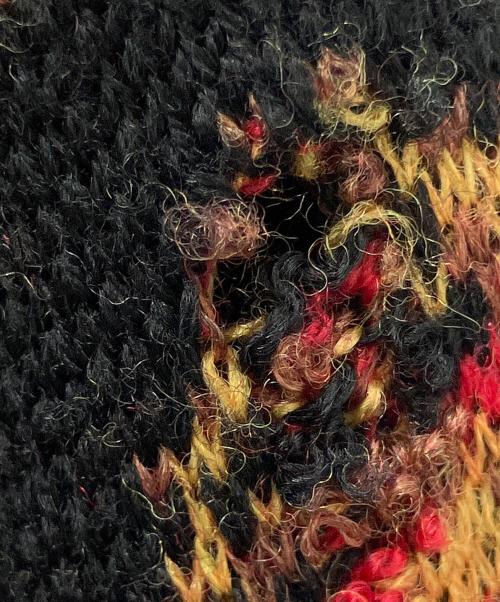 TOGA PULLA（トーガ プルラ）TOGA PULLA (トーガ プルラ) ジャガードペイズリーニット グリーン×ブラック サイズ:36の古着・服飾アイテム