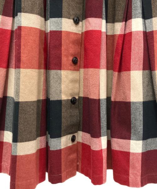 BLUE LABEL CRESTBRIDGE（ブルーレーベルクレストブリッジ）BLUE LABEL CRESTBRIDGE (ブルーレーベルクレストブリッジ) シャツワンピース レッド サイズ:36の古着・服飾アイテム