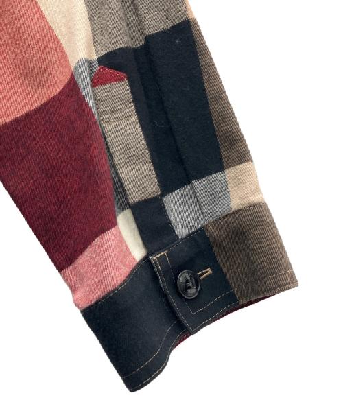 BLUE LABEL CRESTBRIDGE（ブルーレーベルクレストブリッジ）BLUE LABEL CRESTBRIDGE (ブルーレーベルクレストブリッジ) シャツワンピース レッド サイズ:36の古着・服飾アイテム