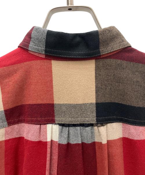 BLUE LABEL CRESTBRIDGE（ブルーレーベルクレストブリッジ）BLUE LABEL CRESTBRIDGE (ブルーレーベルクレストブリッジ) シャツワンピース レッド サイズ:36の古着・服飾アイテム