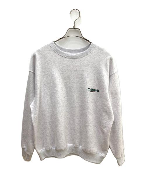 California General Store（カリフォルニアジェネラルストア）California General Store (カリフォルニアジェネラルストア) クルーネックスウェット ライトグレー サイズ:Ｍ 未使用品の古着・服飾アイテム