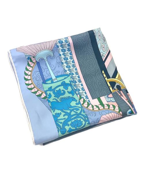 HERMES（エルメス）HERMES (エルメス) カレ90 	Les tresors d un Artiste ブルーの古着・服飾アイテム