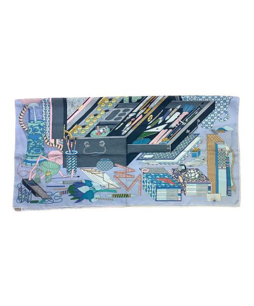 HERMES（エルメス）HERMES (エルメス) カレ90 	Les tresors d un Artiste ブルーの古着・服飾アイテム