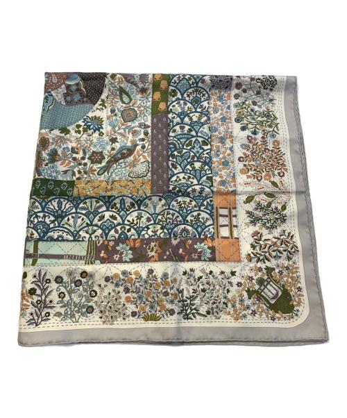 HERMES（エルメス）HERMES (エルメス) カレ90 Pique Fleuri de Provence ブラウンの古着・服飾アイテム