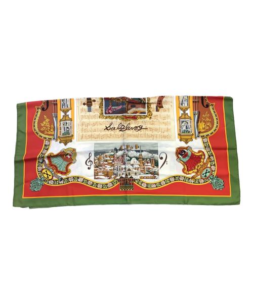 HERMES（エルメス）HERMES (エルメス) カレ90 IN SALZBURG レッド×グリーンの古着・服飾アイテム