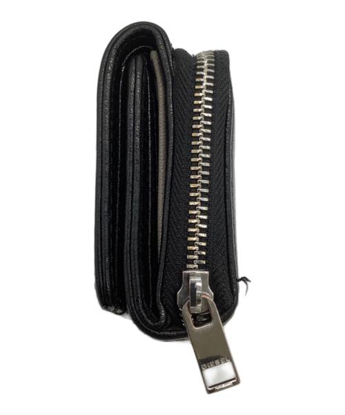 DIESEL（ディーゼル）DIESEL (ディーゼル) 3つ折り財布 グレー×ブラックの古着・服飾アイテム