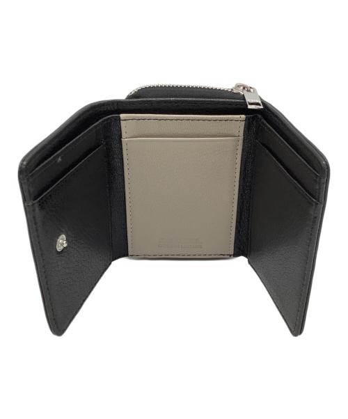 DIESEL（ディーゼル）DIESEL (ディーゼル) 3つ折り財布 グレー×ブラックの古着・服飾アイテム