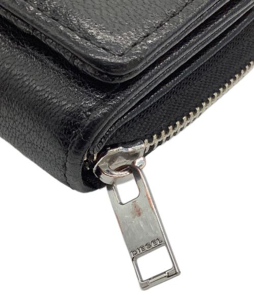DIESEL（ディーゼル）DIESEL (ディーゼル) 3つ折り財布 グレー×ブラックの古着・服飾アイテム
