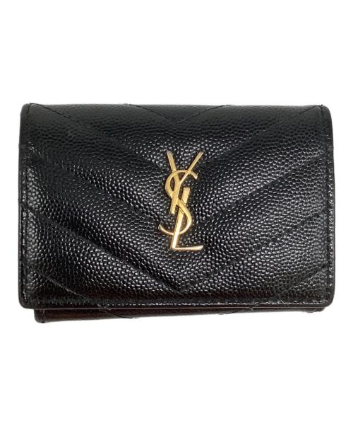 Yves Saint Laurent（イヴサンローラン）Yves Saint Laurent (イヴサンローラン) オリガミタイニーウォレット ブラックの古着・服飾アイテム