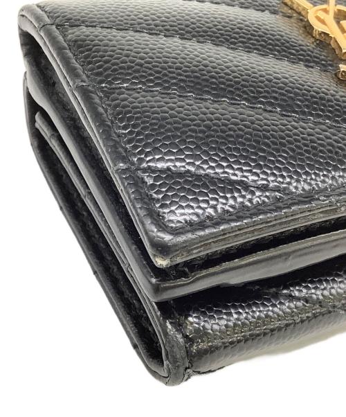 Yves Saint Laurent（イヴサンローラン）Yves Saint Laurent (イヴサンローラン) オリガミタイニーウォレット ブラックの古着・服飾アイテム