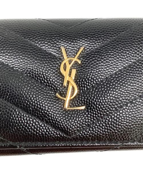 Yves Saint Laurent（イヴサンローラン）Yves Saint Laurent (イヴサンローラン) オリガミタイニーウォレット ブラックの古着・服飾アイテム