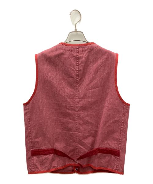 BROWN'S BEACH JACKET（ブラウンズビーチジャケット）BROWN'S BEACH JACKET (ブラウンズビーチジャケット) ビーチクロスベスト レッド サイズ:Lの古着・服飾アイテム