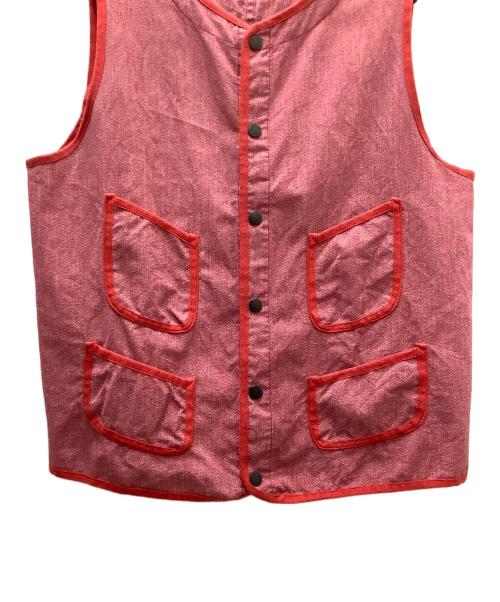 BROWN'S BEACH JACKET（ブラウンズビーチジャケット）BROWN'S BEACH JACKET (ブラウンズビーチジャケット) ビーチクロスベスト レッド サイズ:Lの古着・服飾アイテム