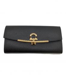 Salvatore Ferragamo（サルヴァトーレ フェラガモ）の古着「ガンチーニ長財布」｜ブラック