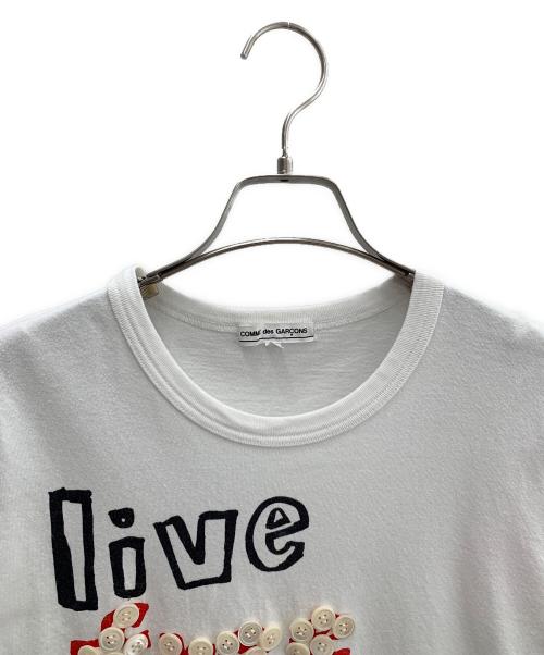 COMME des GARCONS（コムデギャルソン）COMME des GARCONS (コムデギャルソン) Button Party Tシャツ ホワイト サイズ:Lの古着・服飾アイテム