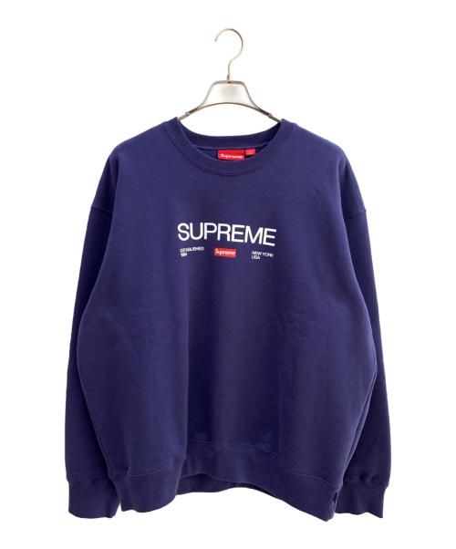 SUPREME（シュプリーム）Supreme (シュプリーム) 2024SS Established Crewneck ネイビー サイズ:XLの古着・服飾アイテム