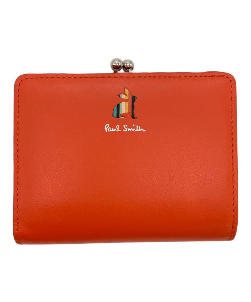 PAUL SMITH（ポールスミス）Paul Smith (ポールスミス) がま口二つ折り財布 オレンジの古着・服飾アイテム