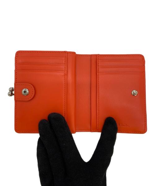 PAUL SMITH（ポールスミス）Paul Smith (ポールスミス) がま口二つ折り財布 オレンジの古着・服飾アイテム