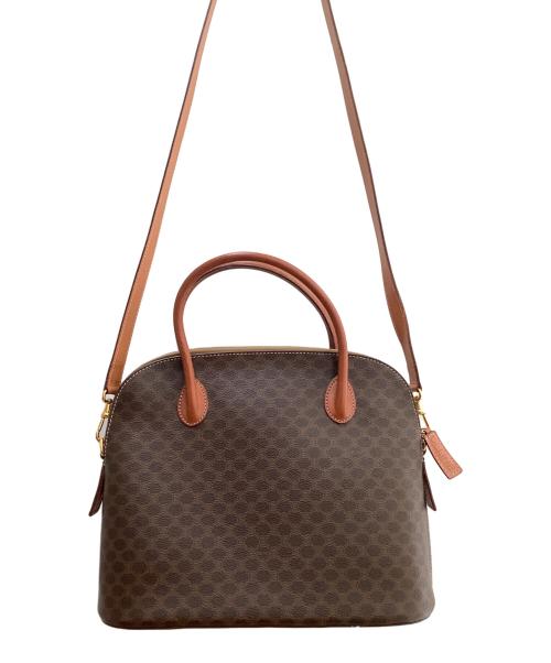 CELINE（セリーヌ）CELINE (セリーヌ) マカダム柄2WAYショルダーバッグ ブラウンの古着・服飾アイテム