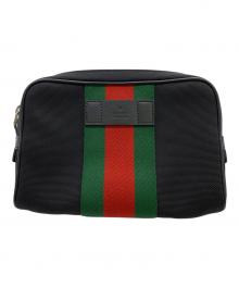 GUCCI（グッチ）の古着「ボディバッグ」｜ブラック×グリーン×レッド
