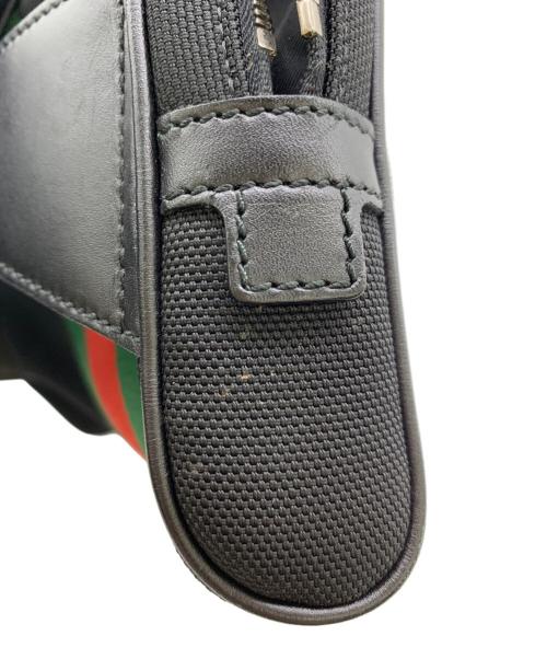 GUCCI（グッチ）GUCCI (グッチ) ボディバッグ ブラック×グリーン×レッドの古着・服飾アイテム