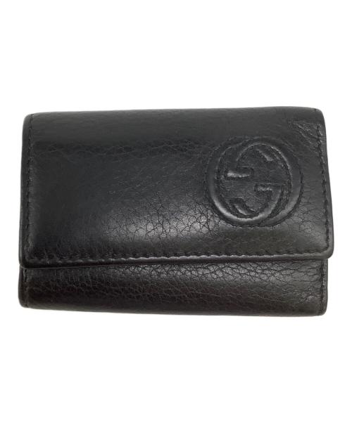 GUCCI（グッチ）GUCCI (グッチ) ソーホー インターロッキングG 6連 キーケース ブラックの古着・服飾アイテム