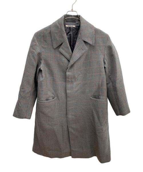 AURALEE.（オーラリー）AURALEE. (オーラリー) DOUBLE FACE CHECK LONG COAT グレー サイズ:4の古着・服飾アイテム