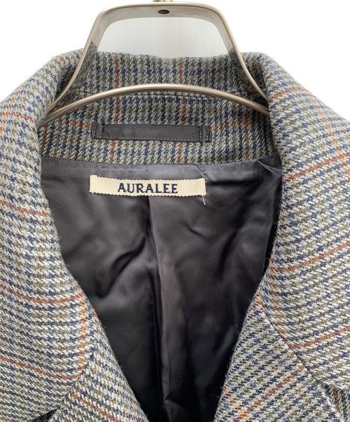 AURALEE.（オーラリー）AURALEE. (オーラリー) DOUBLE FACE CHECK LONG COAT グレー サイズ:4の古着・服飾アイテム