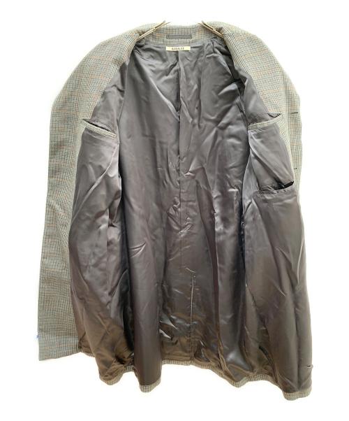 AURALEE.（オーラリー）AURALEE. (オーラリー) DOUBLE FACE CHECK LONG COAT グレー サイズ:4の古着・服飾アイテム