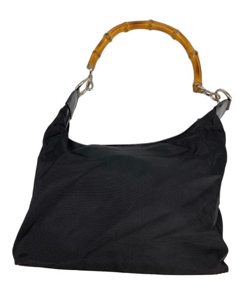 GUCCI（グッチ）GUCCI (グッチ) バンブーワンショルダーバッグ ブラックの古着・服飾アイテム