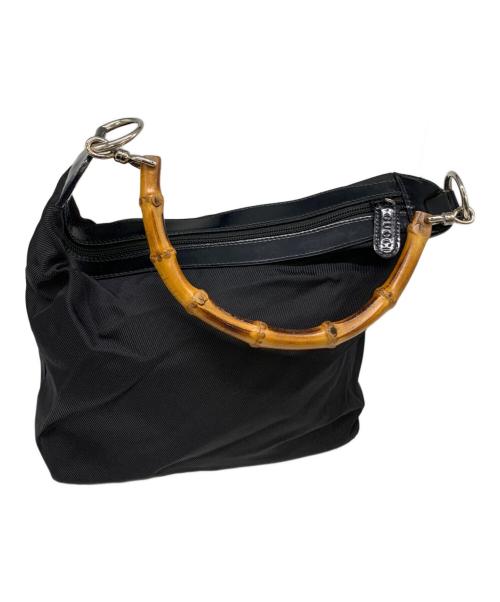 GUCCI（グッチ）GUCCI (グッチ) バンブーワンショルダーバッグ ブラックの古着・服飾アイテム