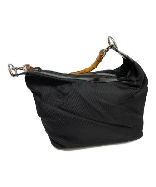 GUCCI（グッチ）GUCCI (グッチ) バンブーワンショルダーバッグ ブラックの古着・服飾アイテム