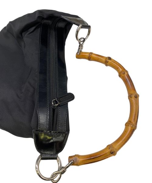 GUCCI（グッチ）GUCCI (グッチ) バンブーワンショルダーバッグ ブラックの古着・服飾アイテム