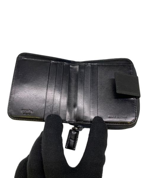 PRADA（プラダ）PRADA (プラダ) ナイロンコンパクトウォレット財布 ブラックの古着・服飾アイテム