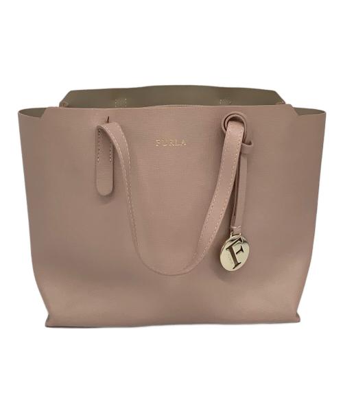FURLA（フルラ）FURLA (フルラ) レザーハンドバッグ ピンクの古着・服飾アイテム