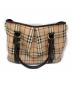 BURBERRY (バーバリー) HAYMARKET NORTHFIELD TOTE ベージュ×ブラック：50000円