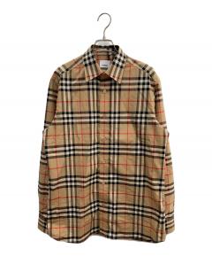 【BURBERRY】バーバリー ノバチェック長袖シャツ サイズ12Y 中古・古着通販】BURBERRY (バーバリー) 長袖チェックシャツ ブラウン