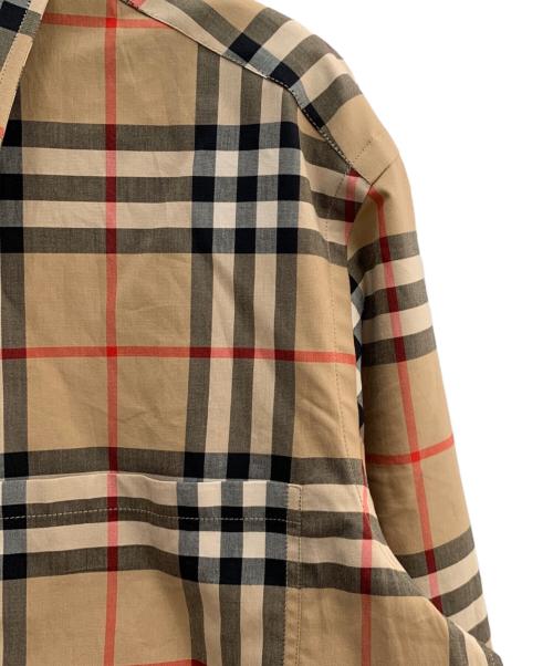 BURBERRY（バーバリー）BURBERRY (バーバリー) 長袖レギュラーカラーシャツ ブラウン×ブラック サイズ:Ｓの古着・服飾アイテム