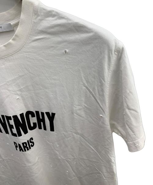 GIVENCHY（ジバンシィ）GIVENCHY (ジバンシィ) デストロイ加工ロゴプリントTシャツ ホワイト サイズ:XXSの古着・服飾アイテム