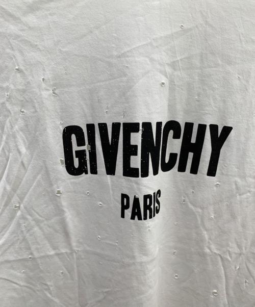 GIVENCHY（ジバンシィ）GIVENCHY (ジバンシィ) デストロイ加工ロゴプリントTシャツ ホワイト サイズ:XXSの古着・服飾アイテム