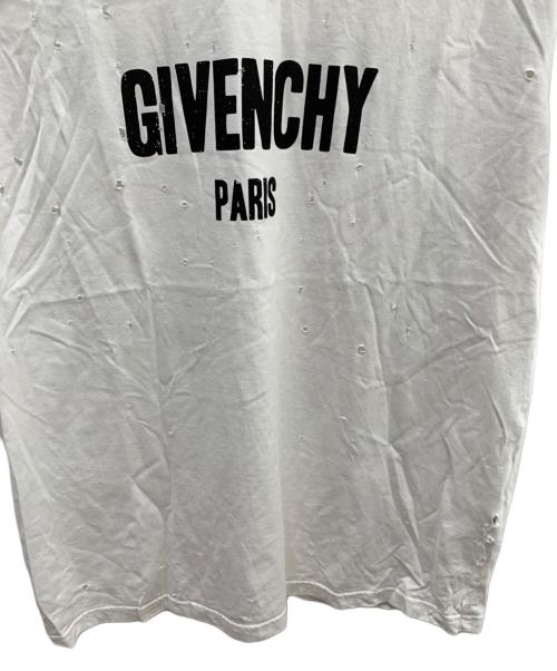 GIVENCHY（ジバンシィ）GIVENCHY (ジバンシィ) デストロイ加工ロゴプリントTシャツ ホワイト サイズ:XXSの古着・服飾アイテム