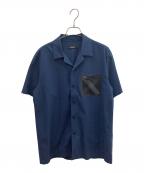 BLACK LABEL CRESTBRIDGEブラックレーベル クレストブリッジ）の古着「オープンカラーシャツ」｜ネイビー