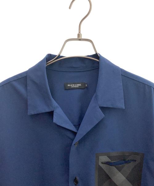 BLACK LABEL CRESTBRIDGE（ブラックレーベル クレストブリッジ）BLACK LABEL CRESTBRIDGE (ブラックレーベル クレストブリッジ) オープンカラーシャツ ネイビー サイズ:Ｍの古着・服飾アイテム