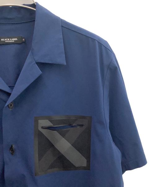 BLACK LABEL CRESTBRIDGE（ブラックレーベル クレストブリッジ）BLACK LABEL CRESTBRIDGE (ブラックレーベル クレストブリッジ) オープンカラーシャツ ネイビー サイズ:Ｍの古着・服飾アイテム