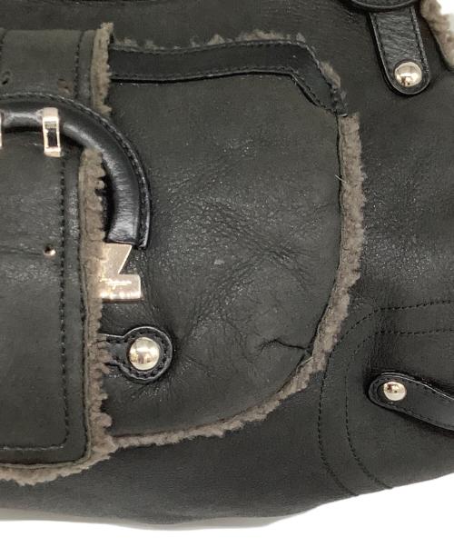 Salvatore Ferragamo（サルヴァトーレ フェラガモ）Salvatore Ferragamo (サルヴァトーレ フェラガモ) ガンチーニムートンバッグ モカ×ブラックの古着・服飾アイテム