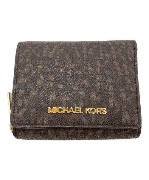 MICHAEL KORS（マイケル・コース）MICHAEL KORS (マイケル・コース) 3つ折り財布 ブラウンの古着・服飾アイテム