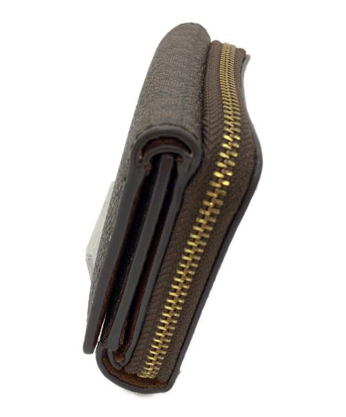 MICHAEL KORS（マイケル・コース）MICHAEL KORS (マイケル・コース) 3つ折り財布 ブラウンの古着・服飾アイテム