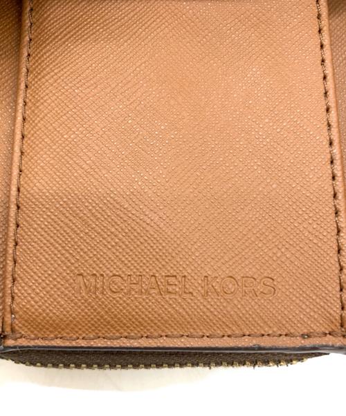 MICHAEL KORS（マイケル・コース）MICHAEL KORS (マイケル・コース) 3つ折り財布 ブラウンの古着・服飾アイテム