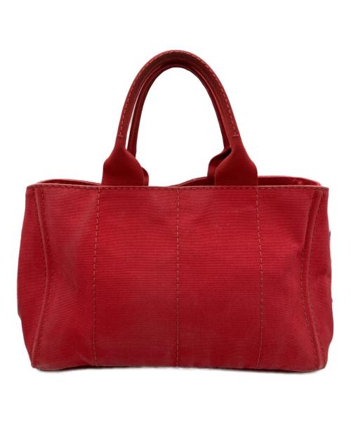 PRADA（プラダ）PRADA (プラダ) ハンドバッグ カナパ レッドの古着・服飾アイテム