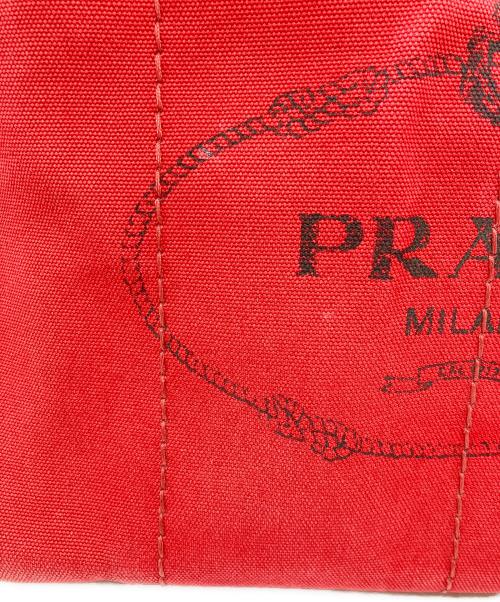 PRADA（プラダ）PRADA (プラダ) ハンドバッグ カナパ レッドの古着・服飾アイテム